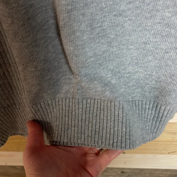 Calvin Klein size large gray mock neck quart zip sweater 100% cotton med weight - Picture 8 of 8